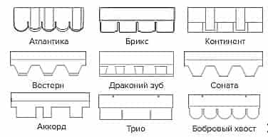 Гибкая черепица Shinglas - виды