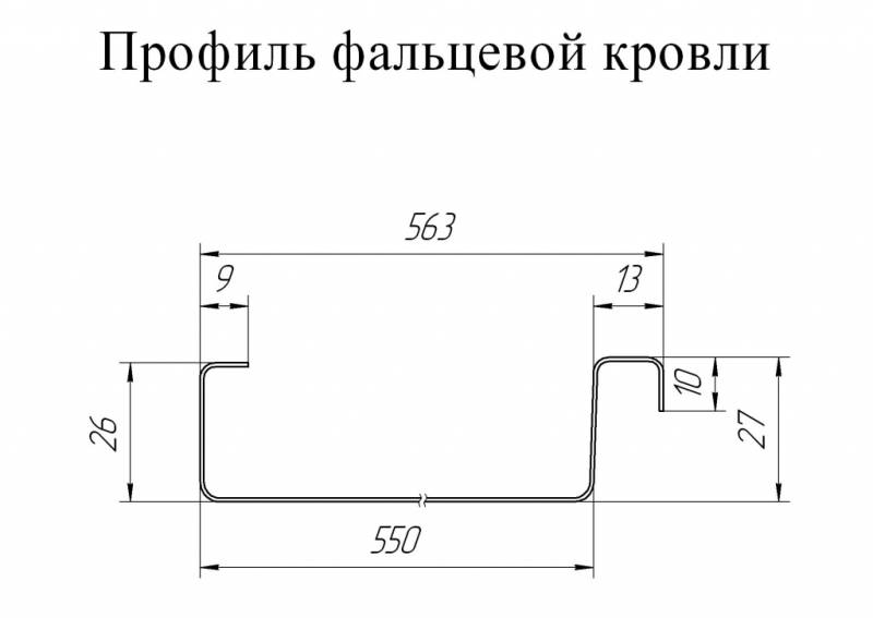 Фальц двойной стоячий