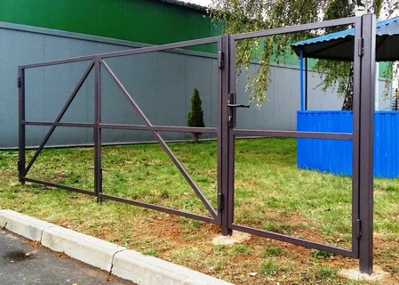 Каркас распашных ворот под зашивку профнастил/штакетник/панели 3Д