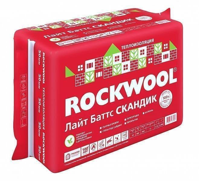 Rockwool Лайт Баттс Скандик 50x600x800